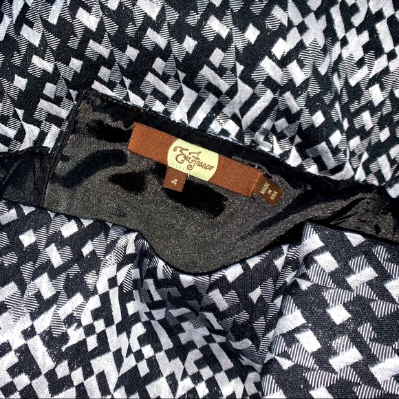 Eva Franco Size 4 Vera Dress Bow Black Silver - Picture 10 of 12